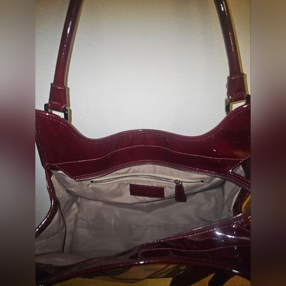 Burberry Patent Trim Supernova Check Ashmore Tote View 4